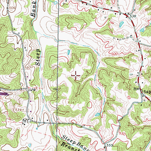 Topographic Map of Commissioner District 1, TN