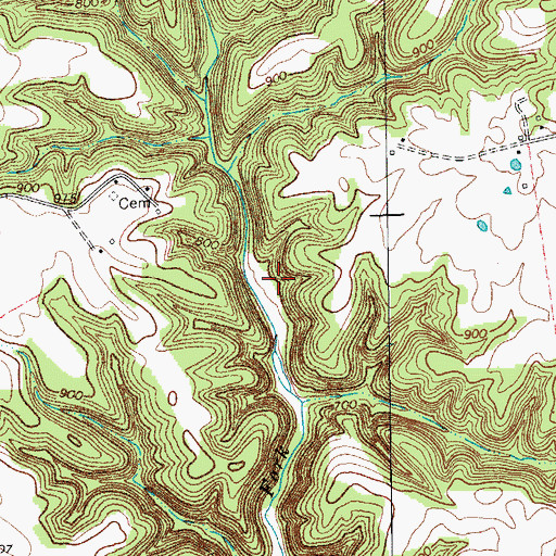 Topographic Map of Commissioner District 1, TN