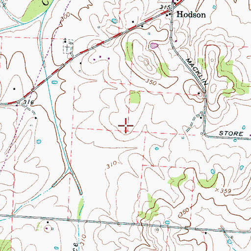Topographic Map of Commissioner District 1, TN