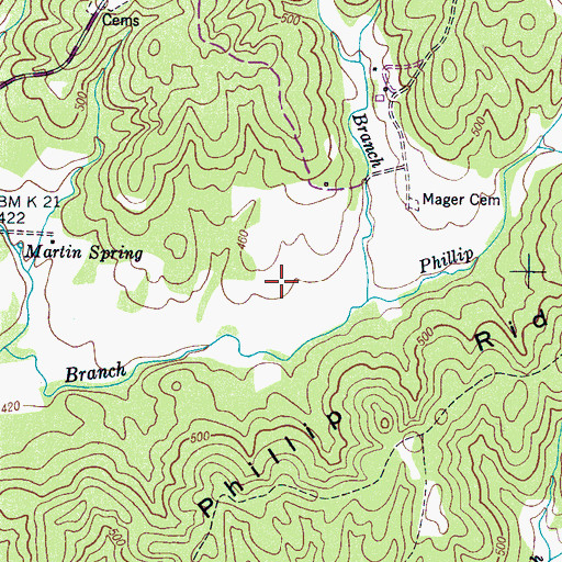 Topographic Map of Commissioner District 1, TN