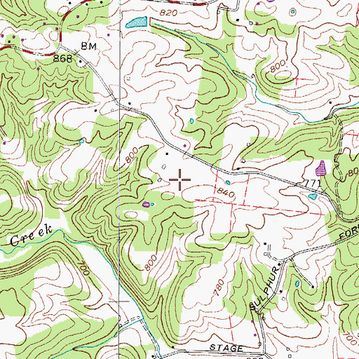 Topographic Map of Commissioner District 1, TN