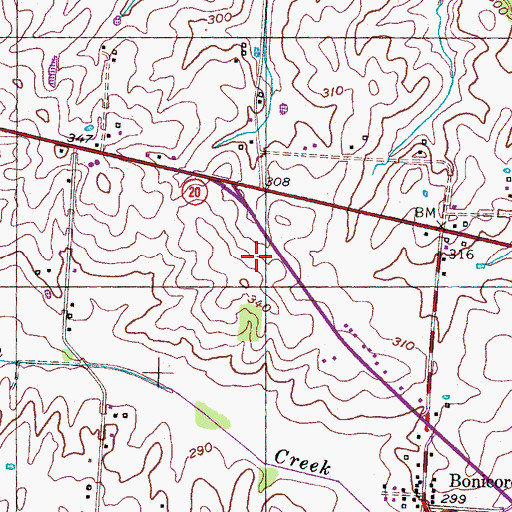 Topographic Map of Commissioner District 1, TN