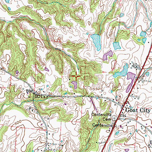 Topographic Map of Commissioner District 1, TN