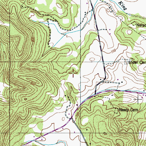 Topographic Map of Commissioner District 1, TN