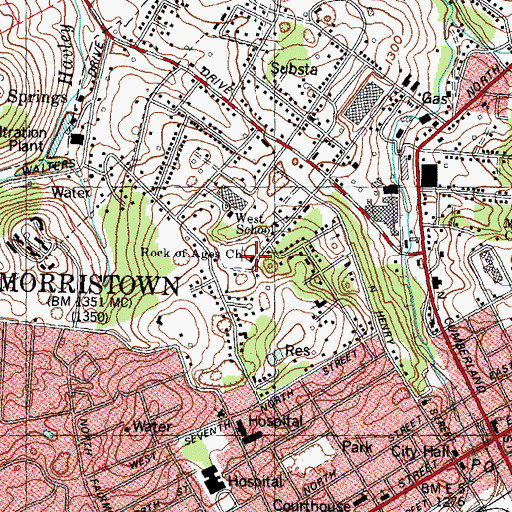 Topographic Map of Commissioner District 1, TN