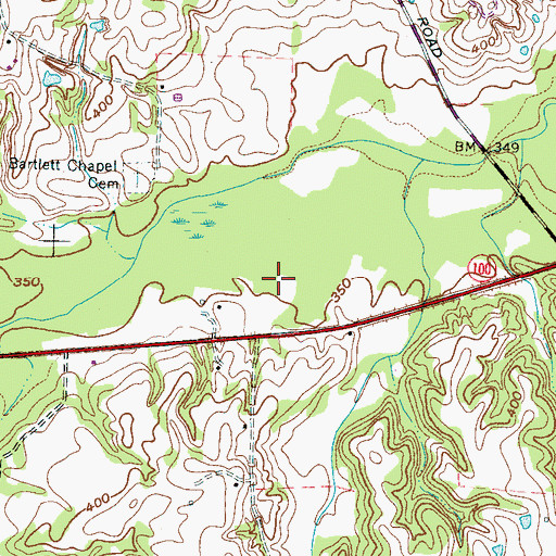 Topographic Map of Commissioner District 1, TN
