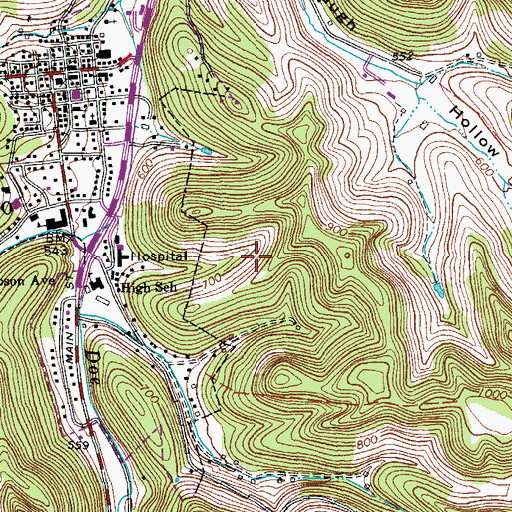 Topographic Map of Commissioner District 1, TN