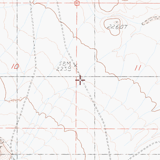 Topographic Map of Nadeau Trail, CA