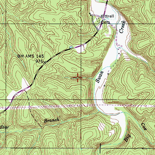 Topographic Map of Commissioner District 1, TN