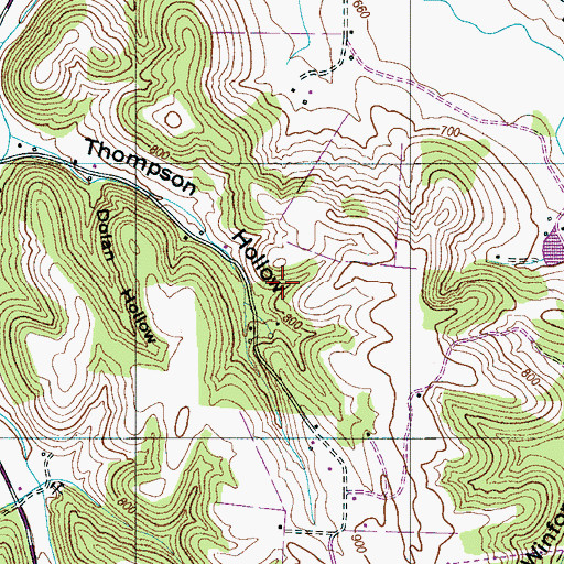 Topographic Map of Commissioner District 1, TN