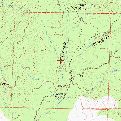 Topographic Map of Nagel Canyon, CA