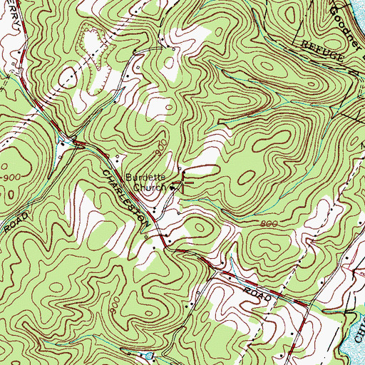 Topographic Map of Commissioner District 1, TN