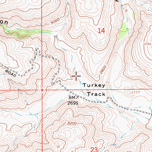 Topographic Map of Nance Canyon, CA