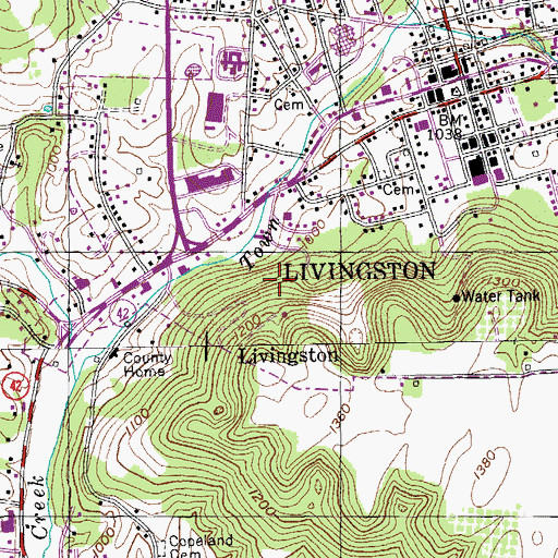 Topographic Map of Commissioner District 1, TN