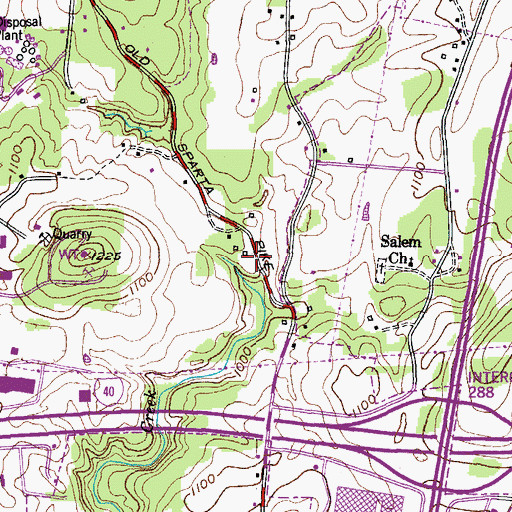 Topographic Map of Commissioner District 1, TN