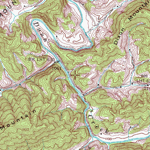 Topographic Map of Commissioner District 1, TN