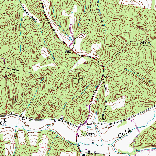 Topographic Map of Commissioner District 1, TN