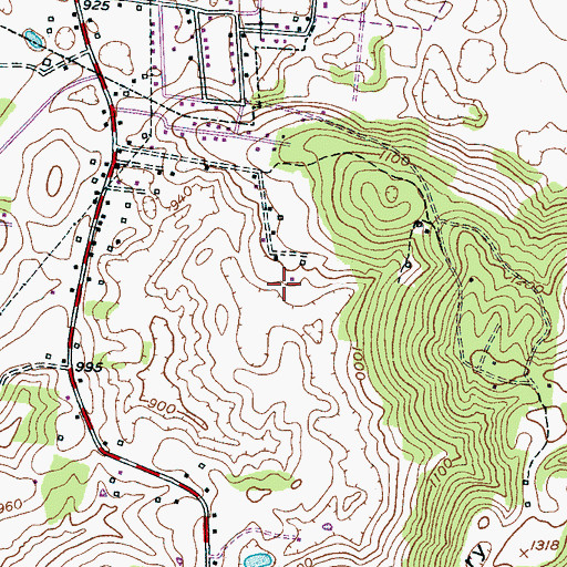 Topographic Map of Commissioner District 1, TN