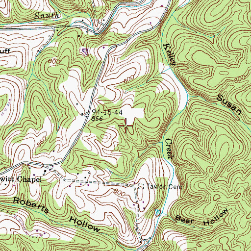 Topographic Map of Commissioner District 1, TN