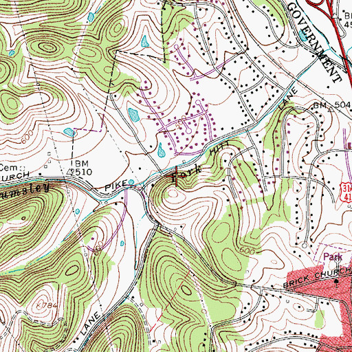 Topographic Map of Commissioner District 10, TN