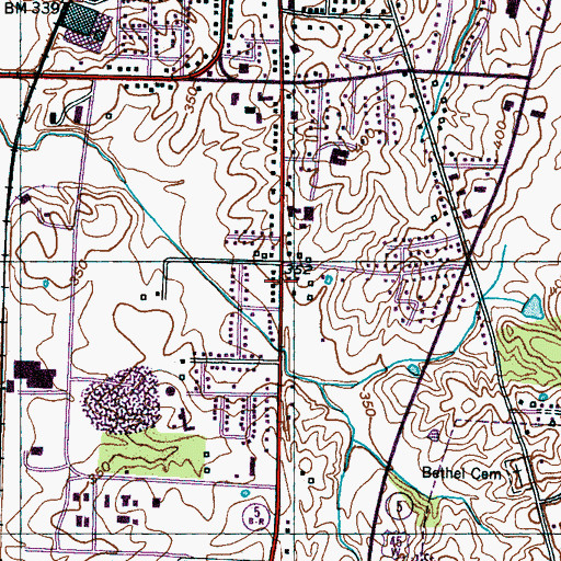 Topographic Map of Commissioner District 10, TN