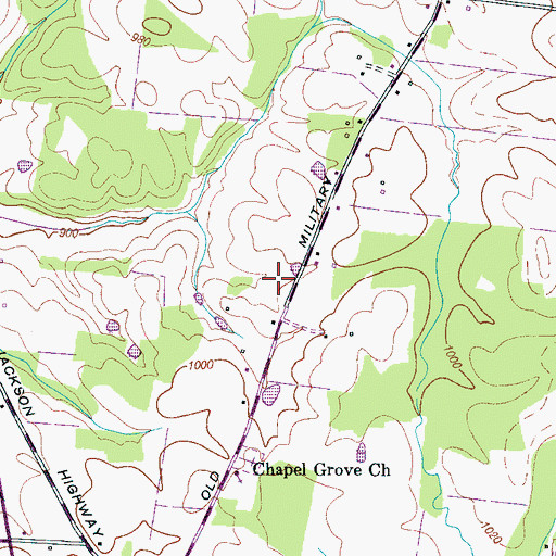 Topographic Map of Commissioner District 10, TN