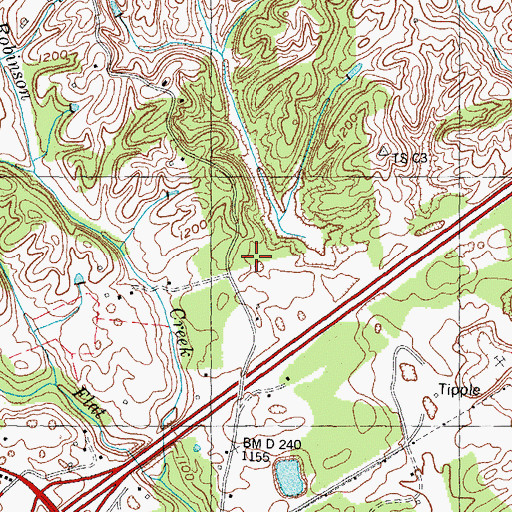 Topographic Map of Commissioner District 10, TN