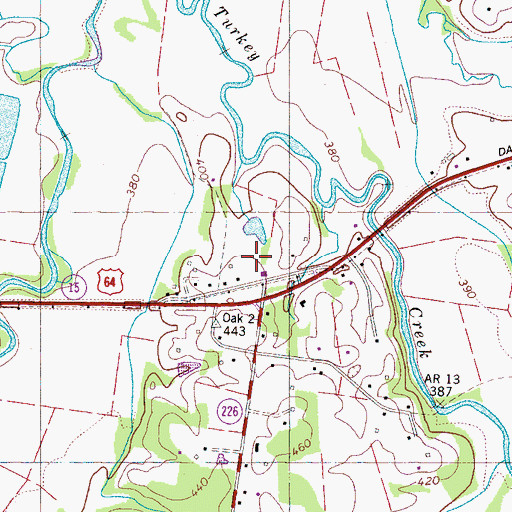 Topographic Map of Commissioner District 10, TN