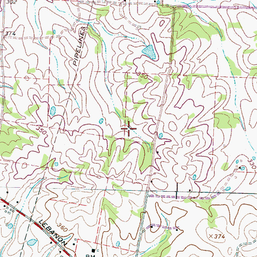 Topographic Map of Commissioner District 10, TN