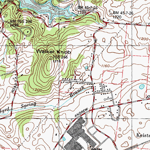 Topographic Map of Commissioner District 10, TN