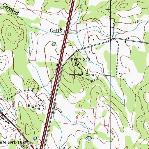 Topographic Map of Commissioner District 11, TN