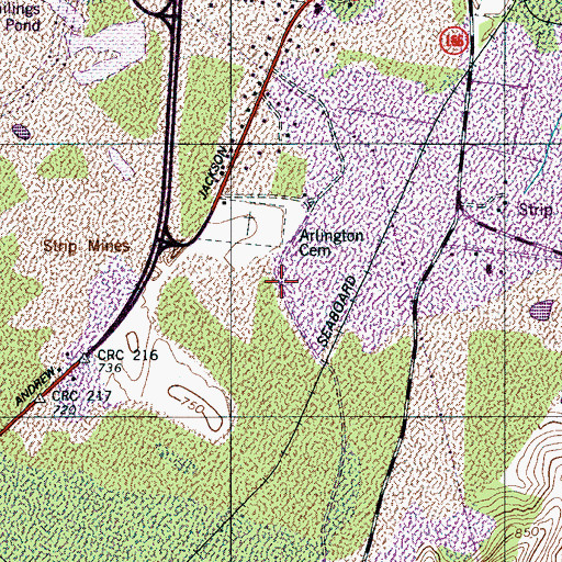 Topographic Map of Commissioner District 10, TN
