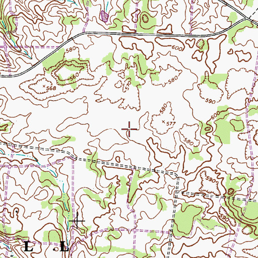 Topographic Map of Commissioner District 10, TN