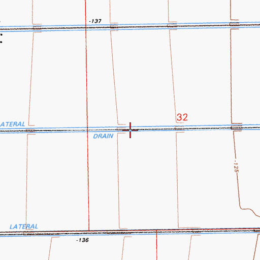 Topographic Map of Narcissus Drain, CA