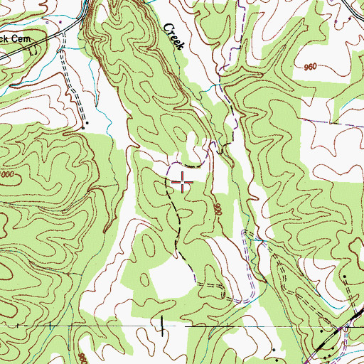 Topographic Map of Commissioner District 12, TN
