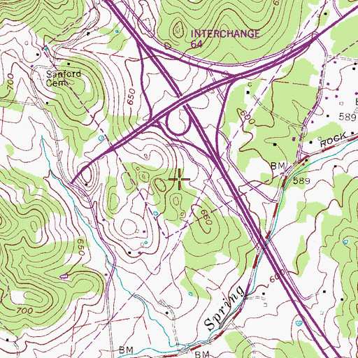 Topographic Map of Commissioner District 10, TN