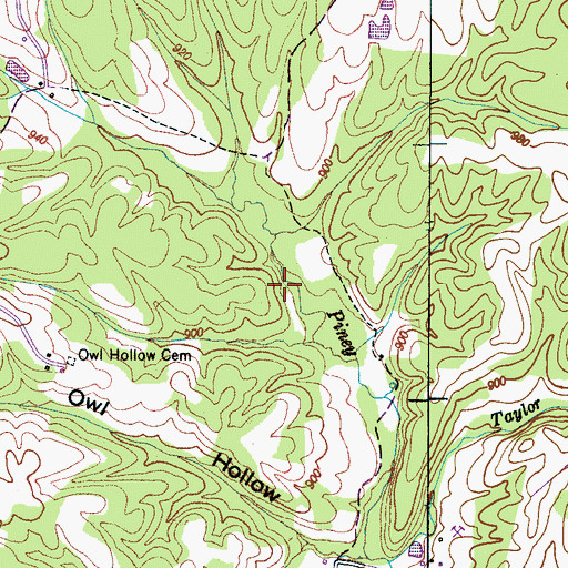 Topographic Map of Commissioner District 13, TN