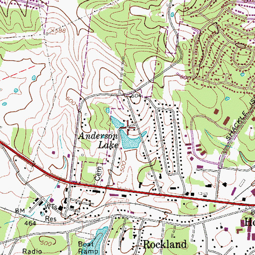 Topographic Map of Commissioner District 10, TN