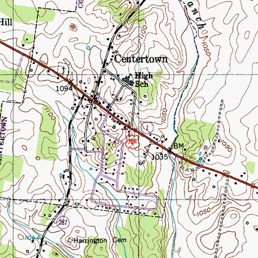 Topographic Map of Commissioner District 10, TN