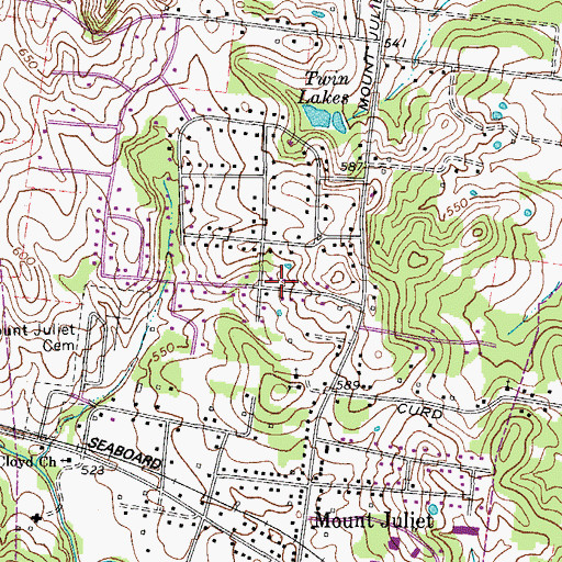 Topographic Map of Commissioner District 10, TN