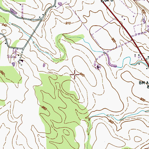 Topographic Map of Commissioner District 15, TN