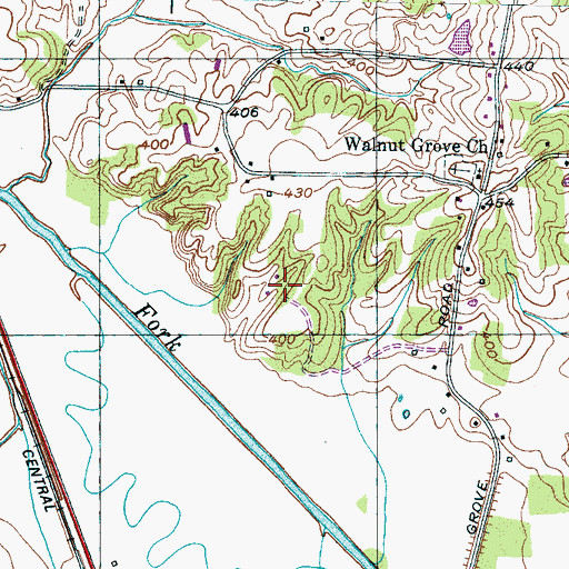 Topographic Map of Commissioner District 11, TN