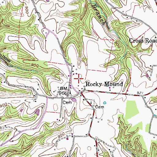 Topographic Map of Commissioner District 11, TN
