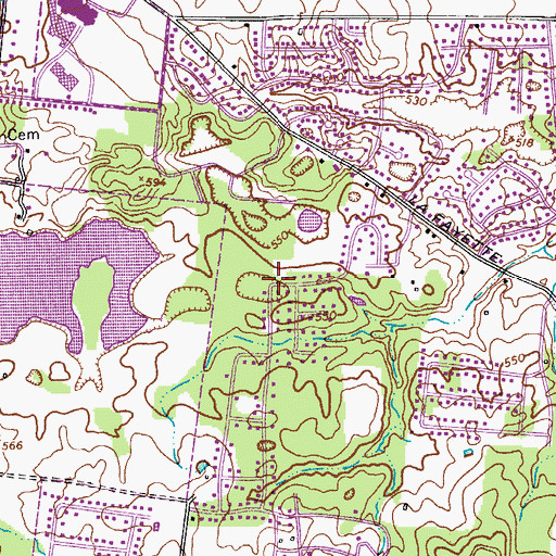 Topographic Map of Commissioner District 11, TN