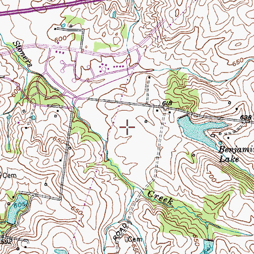 Topographic Map of Commissioner District 11, TN