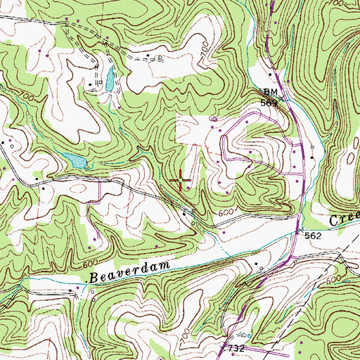 Topographic Map of Commissioner District 12, TN