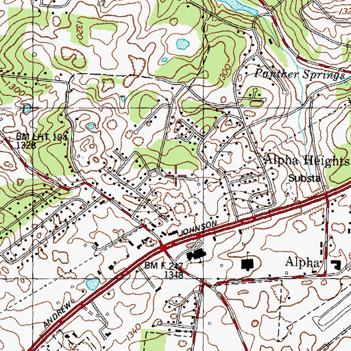 Topographic Map of Commissioner District 12, TN