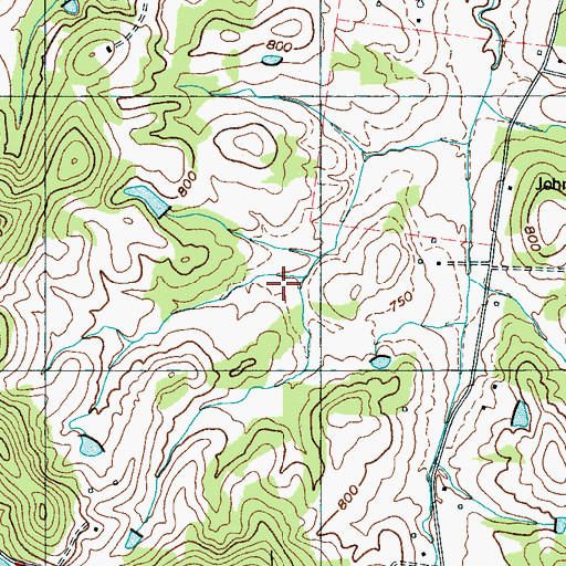 Topographic Map of Commissioner District 12, TN