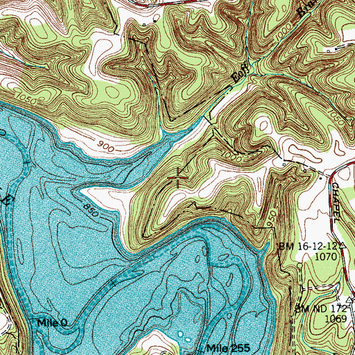 Topographic Map of Commissioner District 13, TN