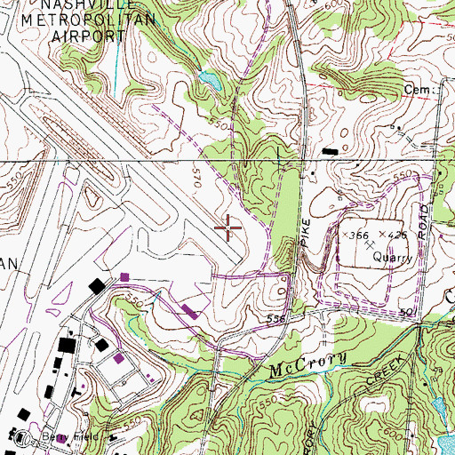 Topographic Map of Commissioner District 13, TN